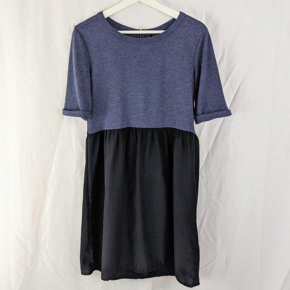 3 for $20 Topshop Navy Cocktail Zip Back Dress Size 8/10 - Picture 1 of 4